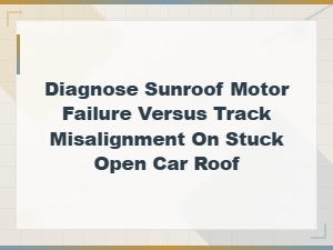 Diagnose Sunroof Motor Failure Versus Track Misalignment on Stuck Open Car Roof
